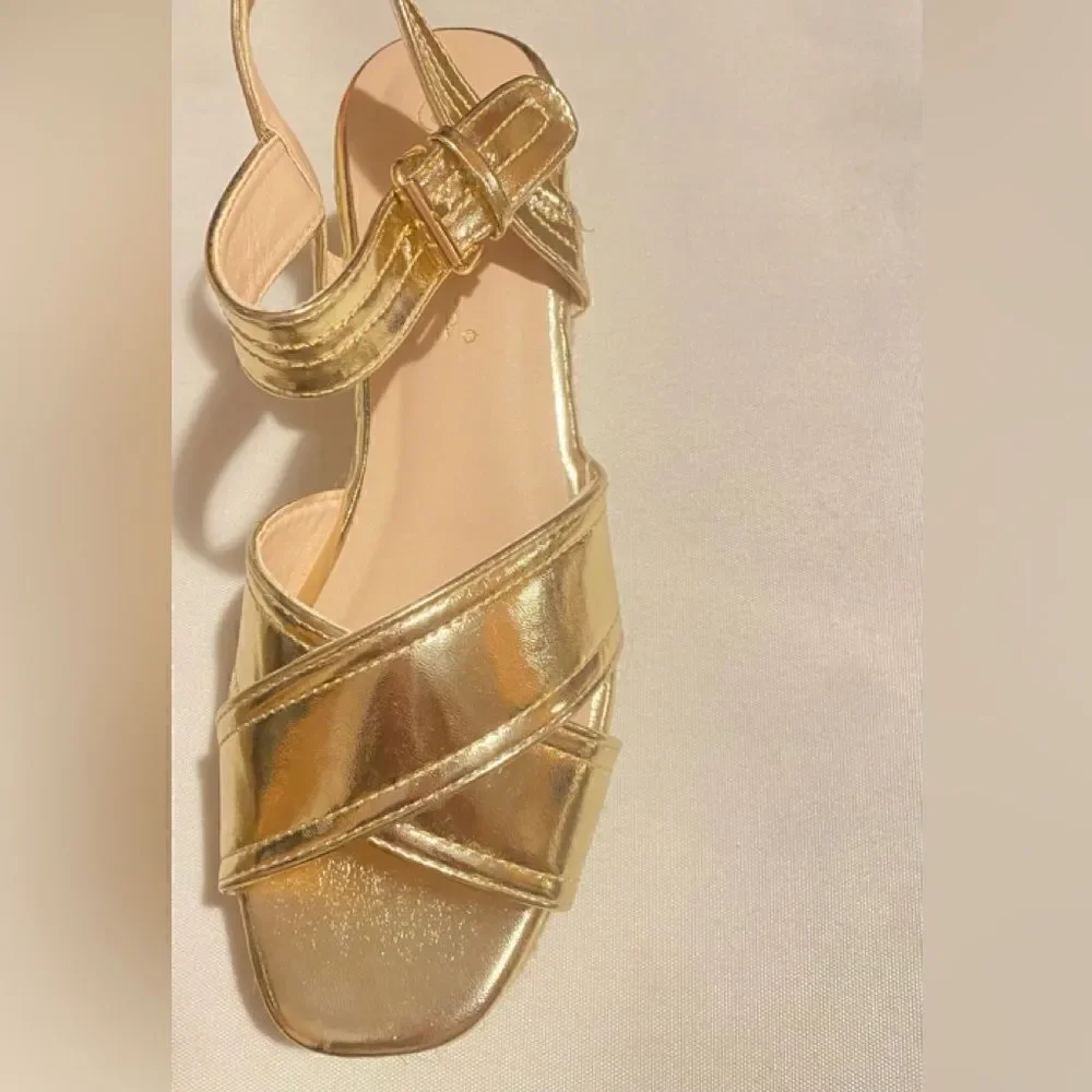 🛍️Nature Breeze Espadrilles Wedge Summer Fashion Sandals Gold Size:8 💥